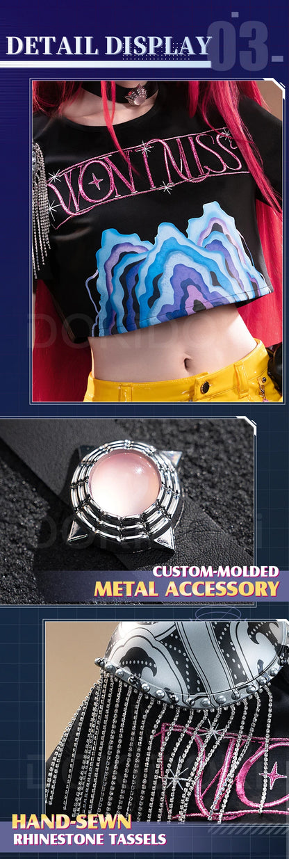 【Last Batch】Rumii Miraa Zoeyy Cosplay Costume Demon【XS-3XL】DokiDoki-SR Yellow Costume Zoeyy Rumii Cosplay Plus Size