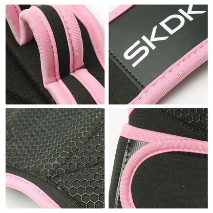 The Codex Women’s Pink Workout Gloves with Wrist Wraps Anti-Slip Silicone Palm Protection for Weight Lifting