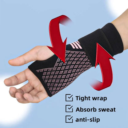1pc Palm Guard Strap Adjustable Wrist Protector Knitted Nylon Breathable Palm Protection Gloves Fitness Sports Protective Gear
