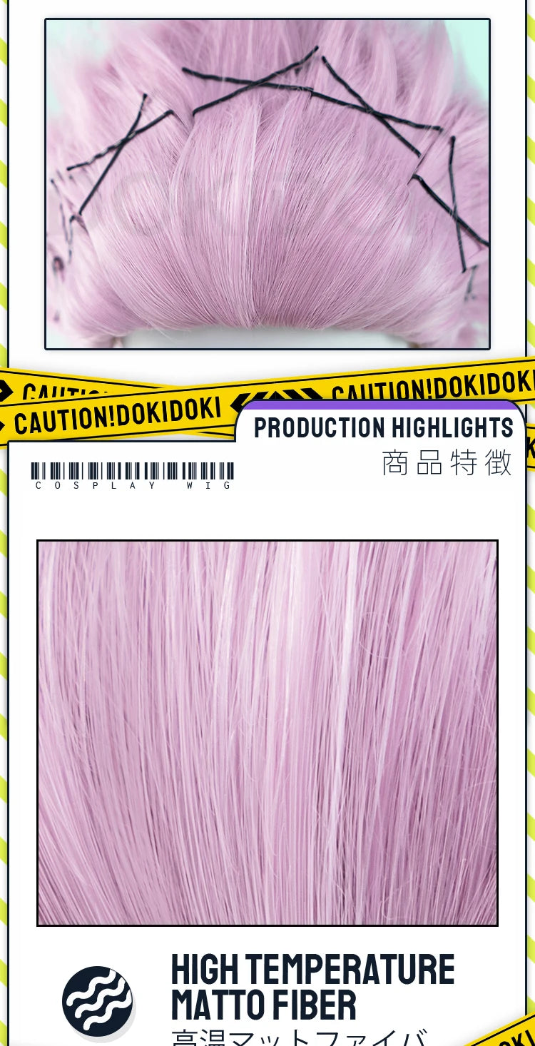 IN STOCK Mitsuki Kiryuu Wig Anime Wind Breaker Cosplay Wig DokiDoki Men 35cm Pink Short Hair Mitsuki Kiryuu Cosplay Free Wig Cap