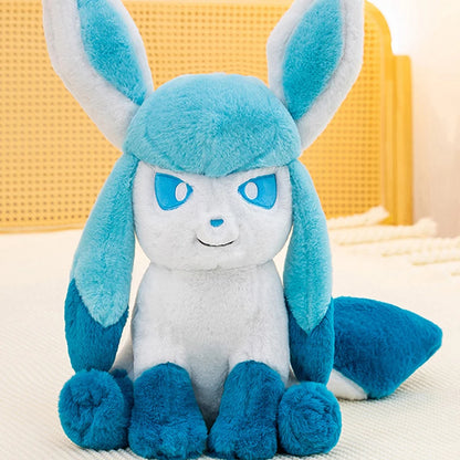 40/80cm Cartoon Large Sylveon Glaceon Pokemon Plush Toys Pillow Doll Cute Ornament Stuffed Plushie Eevee Pokémon Gift for Kids