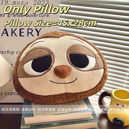 Cartoon Animal Zootopia Cushion Blanket Comfortable Soft Bed Back Cushion Nick Judy Fox Rabbit Leopard Cushion Blanket Car Gift