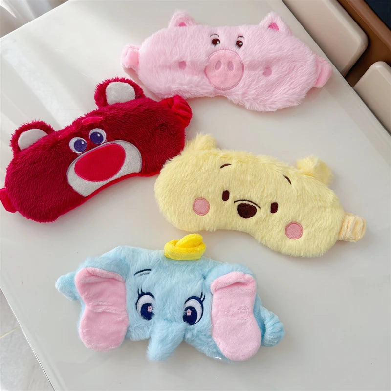 Cartoon Eyeshade for Sleeping Lotso Hamm Eye Patch Shading Dumbo Stitch Eyepatch Girl Travel Relax Cover Eye Mask Health