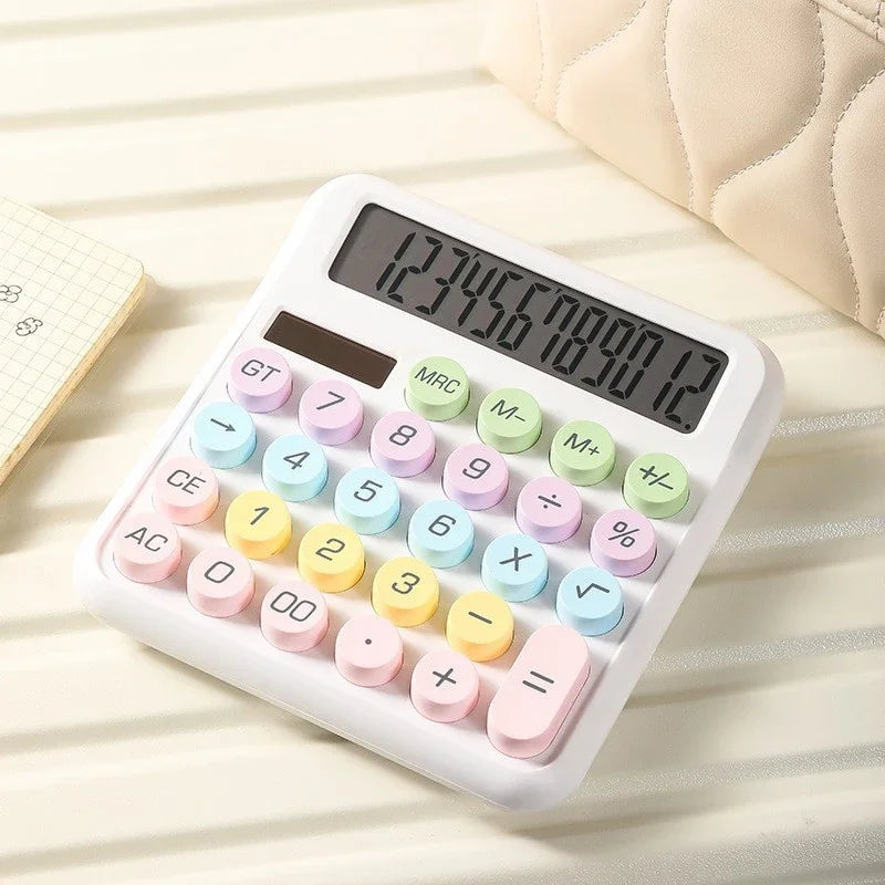 Ins Dopamine Candy Color Calculators Large Display Mechanical Dot Keyboard Back To School Supplies Students/Finance Stationery
