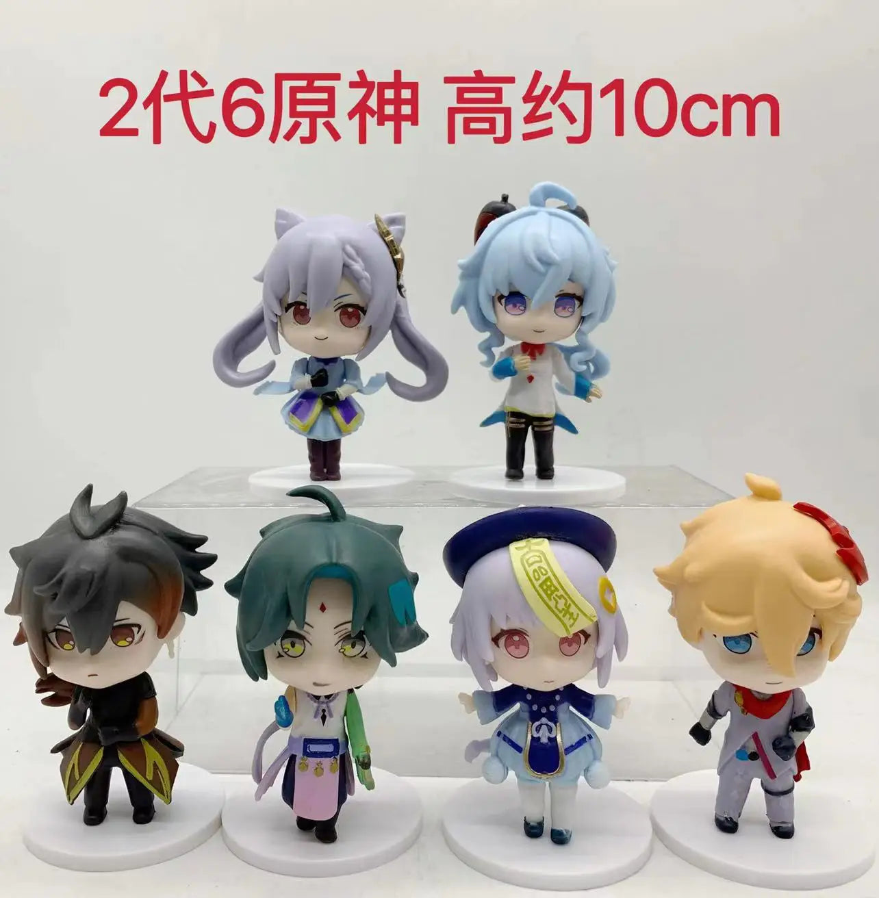 Genshin Impact Klee Yae Miko Raiden Shogun Anime Figure PVC 6Pcs/ Set Cute Model Collection Oranments Toy Gift 10CM