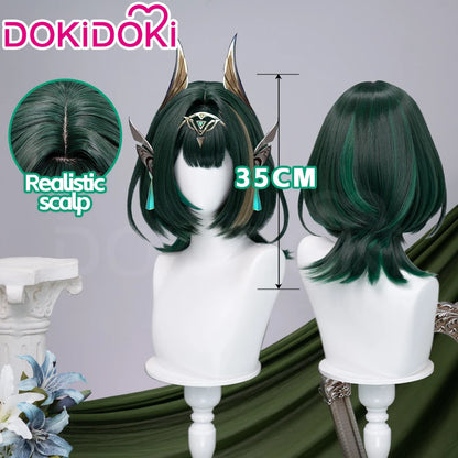 IN STOCK Ineffa Nefer Jahoda Flins Wig Game Genshin Impact DokiDoki Men Gradient Deying Hair Flins Cosplay Free Cap Halloween