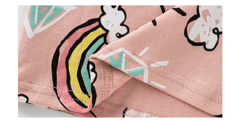 Toddler Girl Sleepwear Cotton Sets Funny Cartoon Winter Long Sleeve Kids Pajamas Girls Red Rabbit Pyjama 2 to 4 6 8 10 12 Years