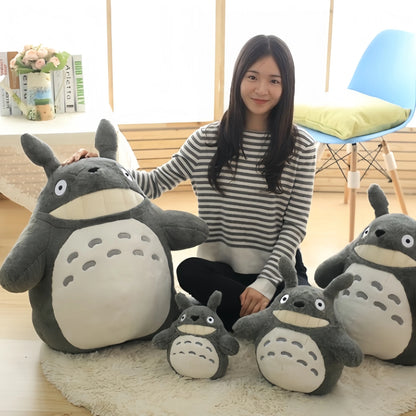 Cartoon Totoro With Lotus Leaf Plush Toy Soft Stuffed Movie Anime Totoro Plushies Throw Pillow Japanese Style Doll Gifts Girl