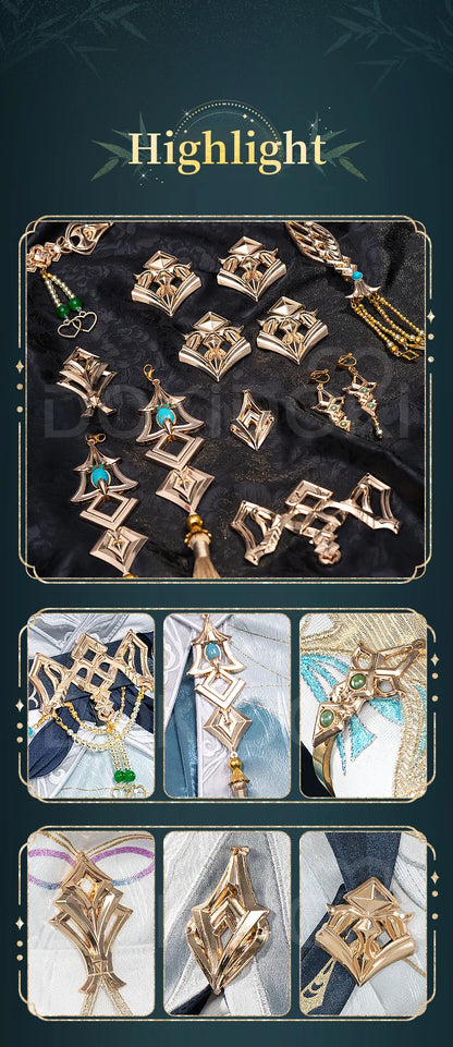 Flowing Clouds Embrace Breeze Heroine Cosplay Costume Game Love and Deepspace DokiDoki-R Women White Dress Lishen Zayne Cosplay