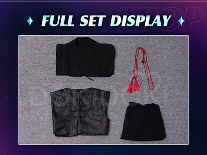 【Last Batch】IN STOCK Jinuu Cosplay Costume 【S-3XL】DokiDoki-R Jinuu Babyy Mysteryy Romancee Men Black Robes Hat Plus Size