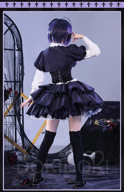IN STOCK Takanashi Rikka Cosplay Costume Anime Love, Chunibyo & Other Delusions DokiDoki-SR Rikka Lolita Dress Gothic Costume