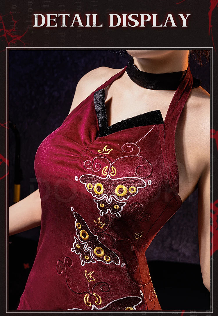 IN STOCK Adaa Wongg Cosplay Costume Game Cosplay【XS-3XL】DokiDoki-R Women Sexy Red Cheongsam Dress Plus Size