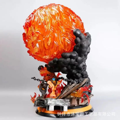 One Piece Great Flame Ring Statue Portgas·D· Ace Model Boxed Glowing 16 Colors Figure Collectible Toys & Hobbies Action Figures