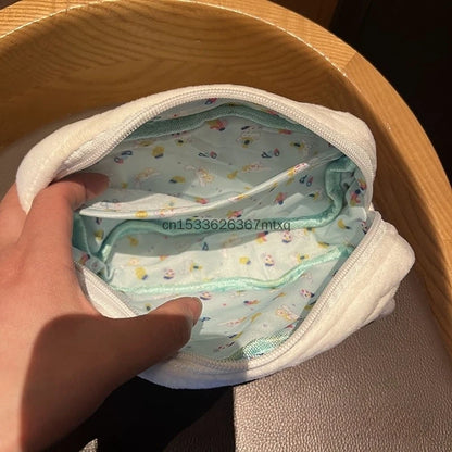 Large Capacity Storage Bags Plush Bag Kuromi My Melody Cinnamoroll BADBADTZ-MARU Cosmetic Bag High Quality Pencil Case Gift Girl