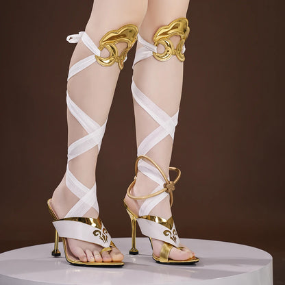 Wuthering Waves Iuno Cosplay Costume Wig Dress Headwear Shorts Rinascita Carnival Halloween Party for Women Girls Props iCoser