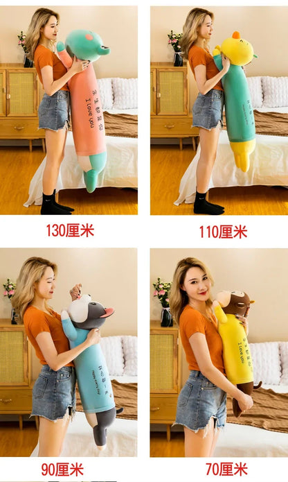 New70-130cm Monkey Doll Husky Plush Toy Frog Pillow Duck Doll Cute Plush Toys for Children Gifts