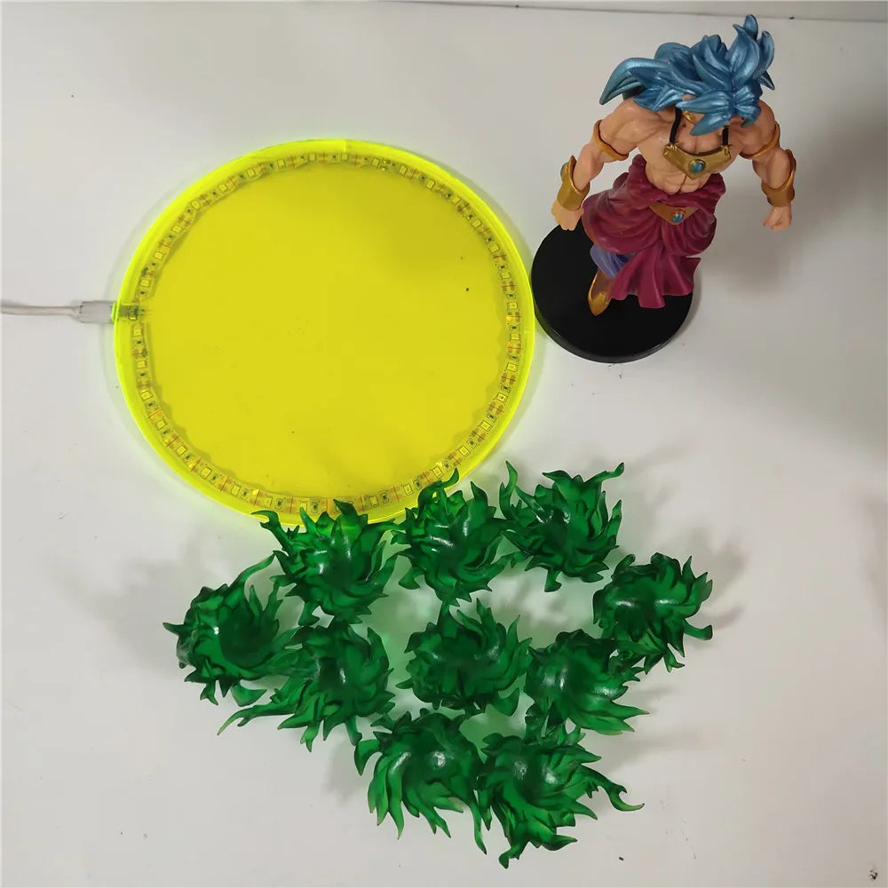 Dragon Ball Z Broly Anime Figure 20cm GK Super Saiyan LED Night Light PVC Action Figure Toys for Children Collector Doll Model