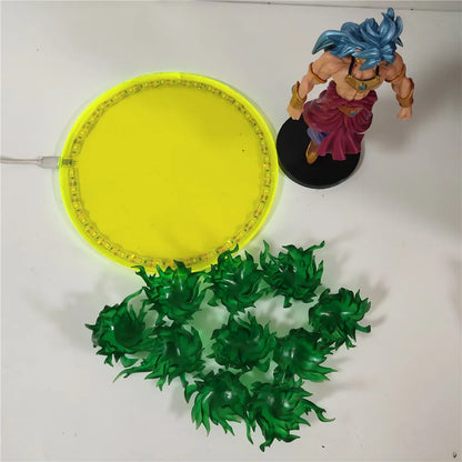Dragon Ball Z Broly Anime Figure 20cm GK Super Saiyan LED Night Light PVC Action Figure Toys for Children Collector Doll Model