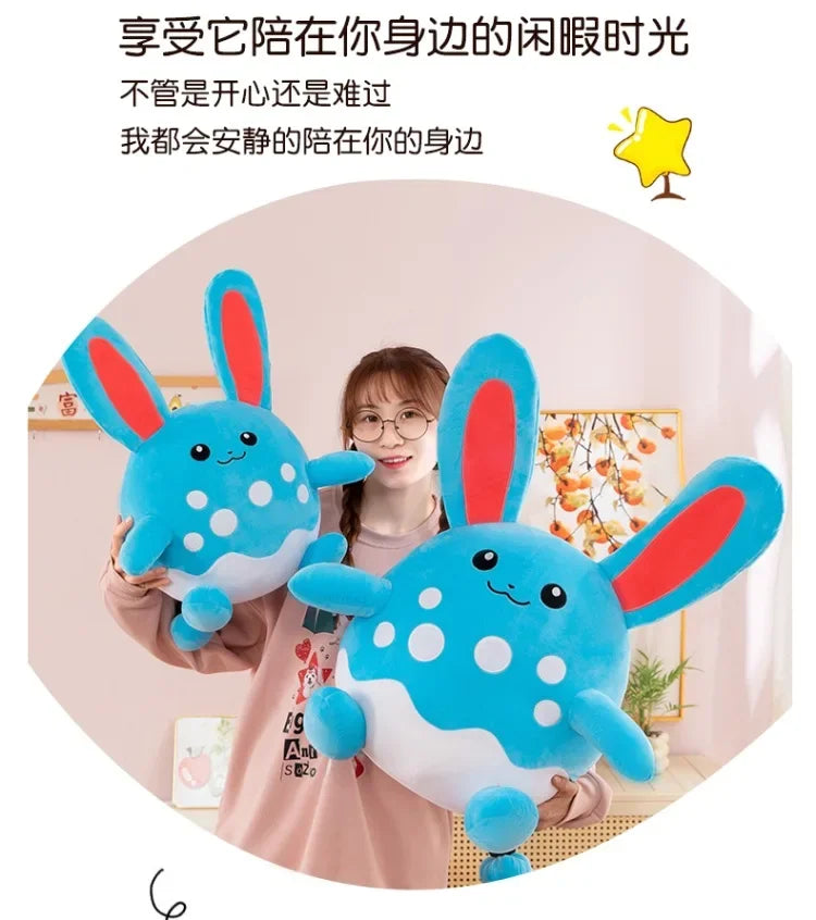 New 70cm Pokemon Azumarill Large Plush Toy Anime Doll Cute Giant Pokémon Cute Cartoon Stuffed Plushie Pillow Gift for Children