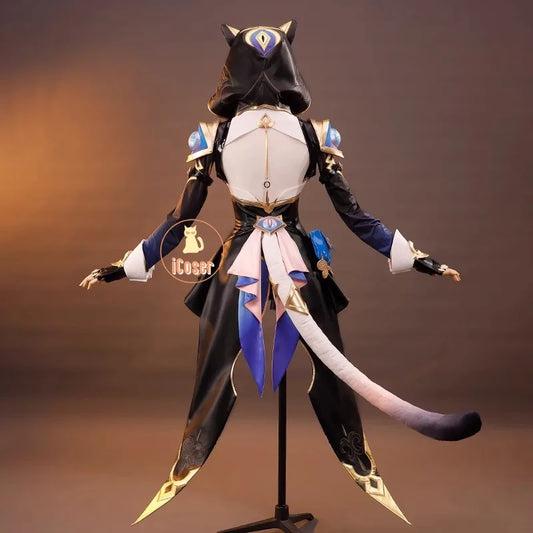 Honkai Star Rail Cipher Cosplay Costume Wig Dress Cifera Tail Amphoreus Luminous Props Halloween Party Women Girls Metal Props