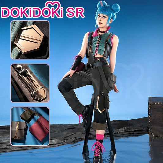 IN STOCK Jinxx Powderr Cosplay Costume Anime Cosplay【S-3XL】DokiDoki-SR Women Jinxx Powderr Vest Cosplay Plus Size