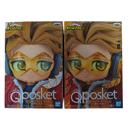 Bandai Original In Stock Banpresto My Hero Academia 10Cm The Q Posket of Hawks Pvc Figurine Model Cute Boxed Toys Gifts