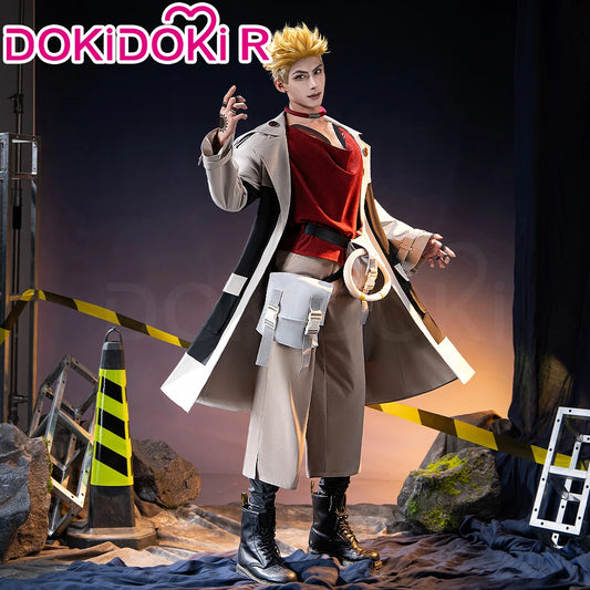 Enjin Cosplay Costume Anime Gachiakuta Cosplay【XS-3XL】DokiDoki-R Enjin Costume Windbreaker Janitor Men Bag Toge Wig Plus Size