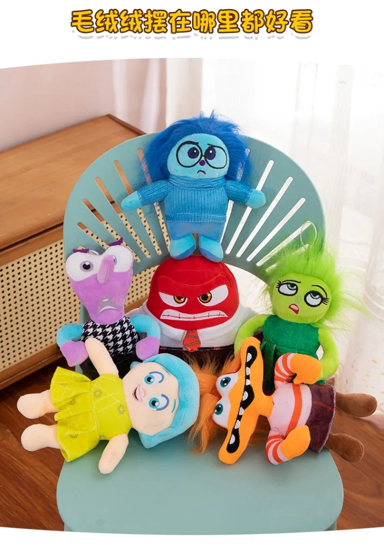 New Inside Out 2 Plush Anxiety Doll Cute Joy Fear Anger Disgust Sadness Riley Plushish Toys Collection Model Toy Birthday Gift