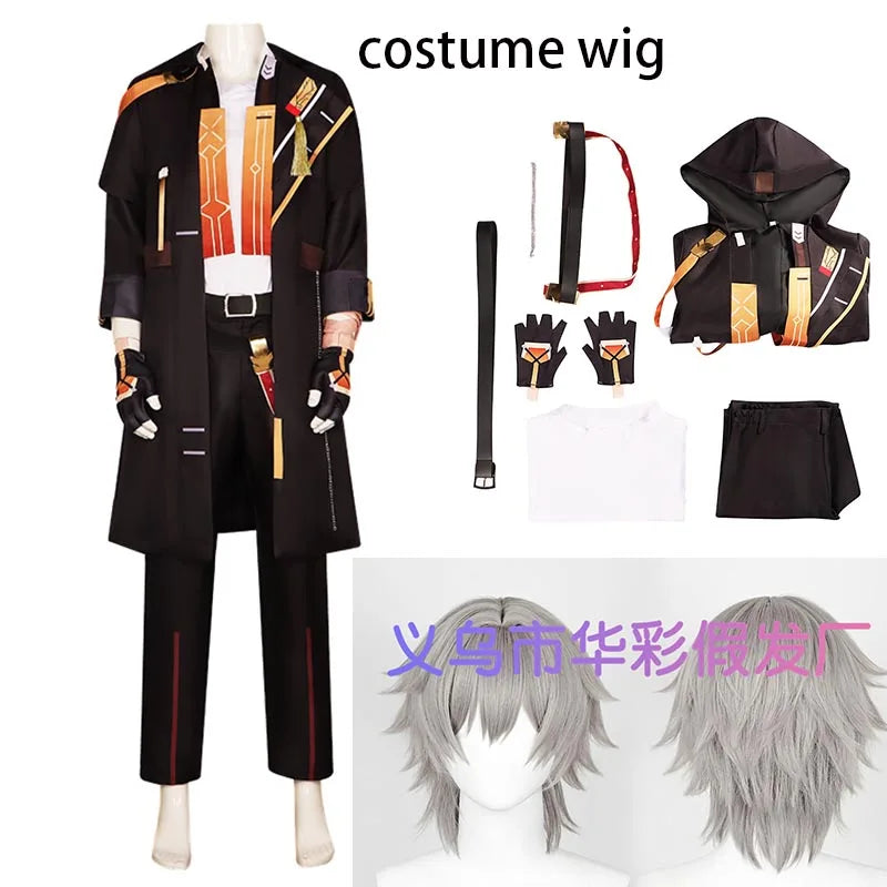 Honkai Star Rail Trailblazer Caelus Cosplay Set Cotton Polyester - costume wig / S
