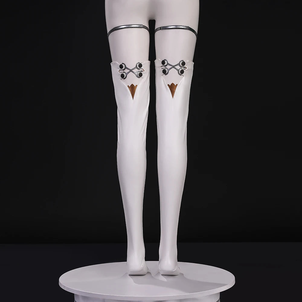 Wuthering Waves Lupa Cosplay Costume Wig Bodysuit Cloak Earrings Tail Headwear Leggings Halloween Party for Women Girls iCoser