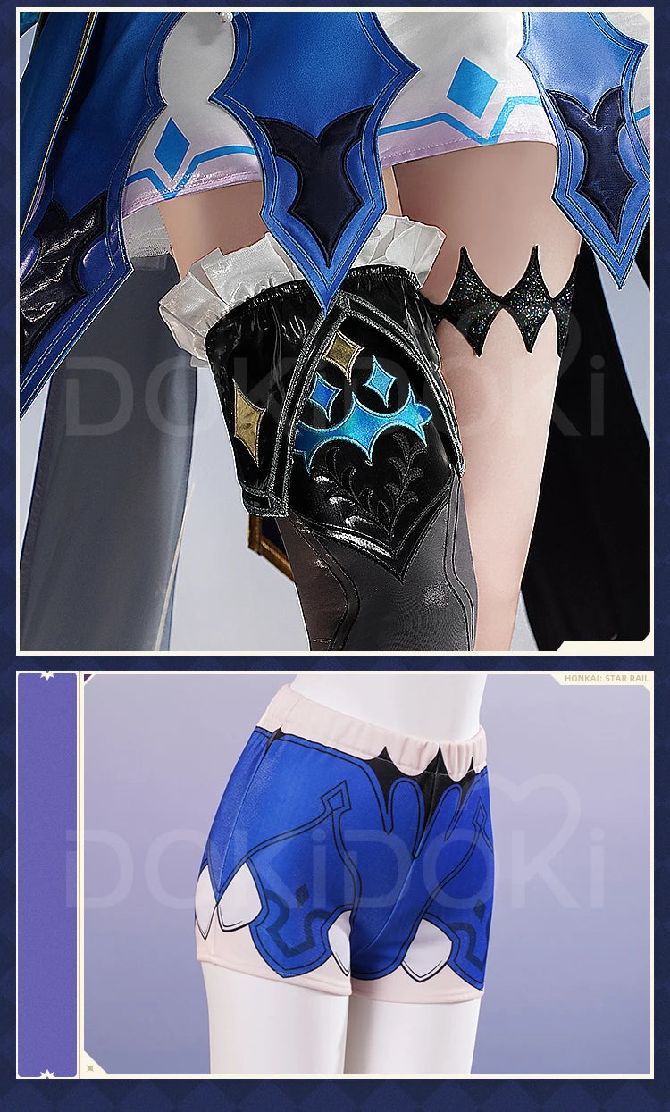 Cerydra Cosplay Costume Game Honkai: Star Rail【S-2XL】DokiDoki-SR HSR Women Halloween Dress Cosplay Cerydra Wings Wig Plus Size