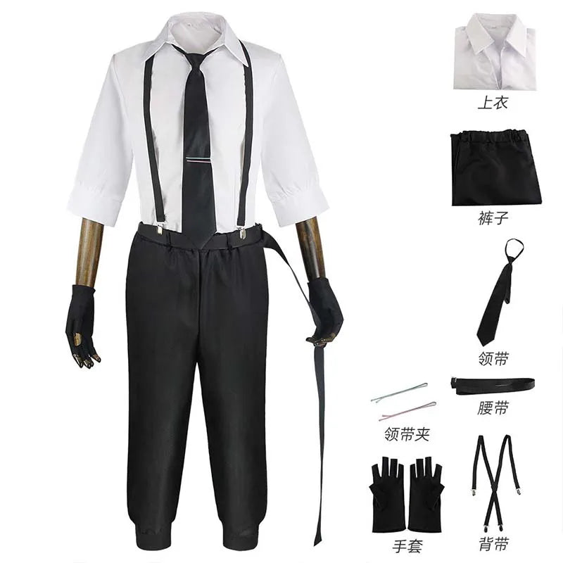 Bungo Stray Dogs Nakajima Atsushi Cosplay Set Cotton Polyester