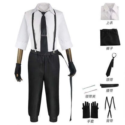 Bungo Stray Dogs Nakajima Atsushi Cosplay Set Cotton Polyester
