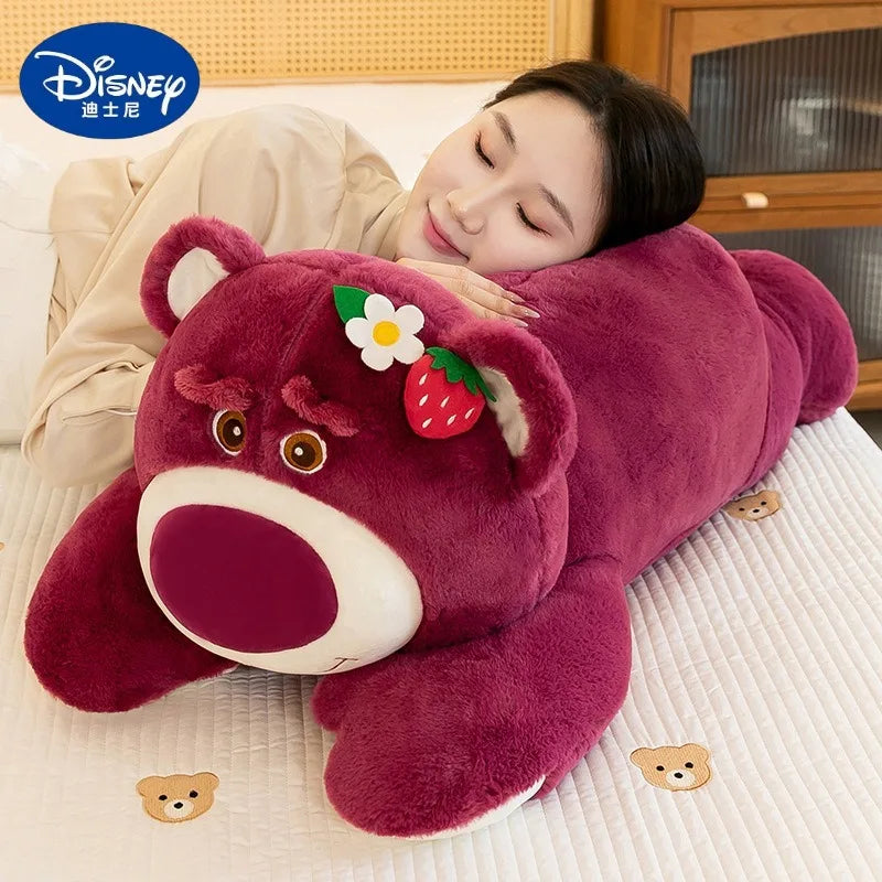 50/60/80CM Big Size Disney Lotso Kawaii Anime Plush Stuffed Doll Cartoon Room Decoration Plush Pillow Children's Holiday Gifts