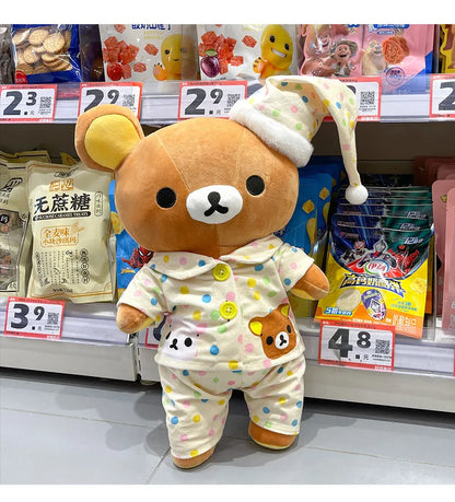 35/45/75cm Big Size Rilakkuma Kawaii Anime Plush Stuffed Doll Room Decorated Plushies Pajamas Bear Pillow Ornaments Holiday Gift