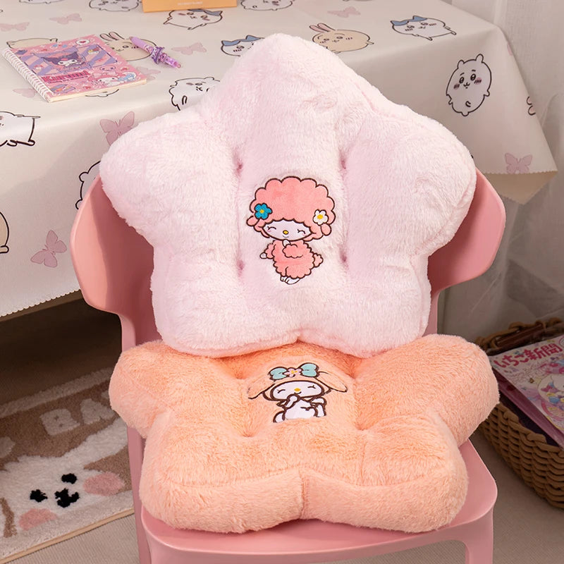 Sanrio Thickened Sitting Cushion Chair Floor My Melody Cinnamoroll Seat Cushion Cartoon Japanese Style Back Cushion Girl