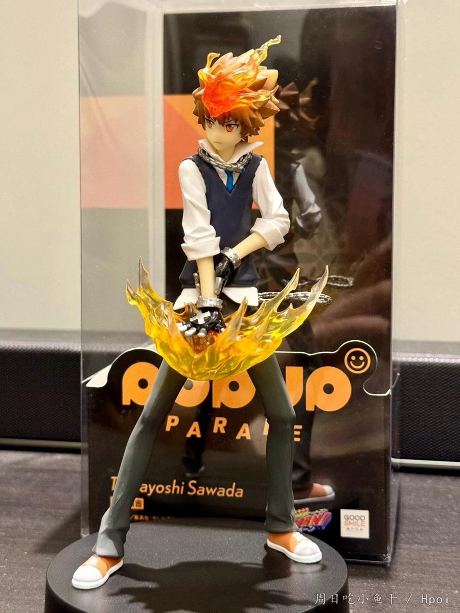 19cm Katekyou Hitman REBORN! Anime Figure Sawada Tsunayoshi Action Figure Standing Handsome Man Figurine PVC Collection Doll Toy