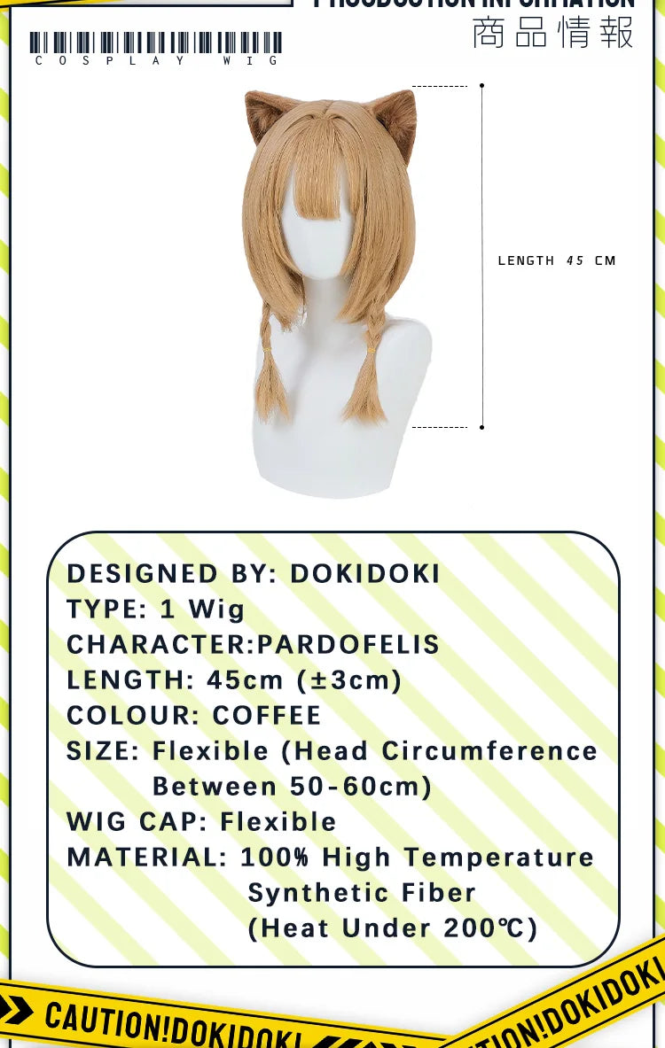IN STOCK Pardofelis Wig Game Honkai Impact 3rd Cosplay Wig DokiDoki Game Honkai Impact 3 Wig Hair Heat Resistant Synthetic