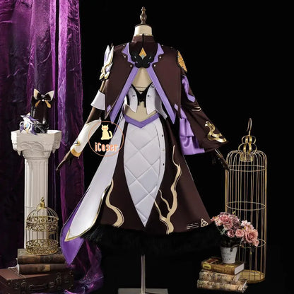 Honkai Impact 3 Elysia Miss Pink Elf Cosplay Costume Wig Dress Headwear Uniform Halloween Party for Women Girls Carnival iCoser