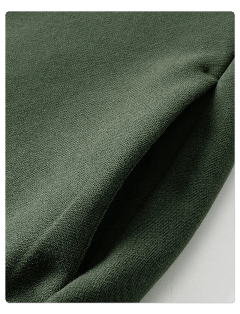 ZODF Trendy Winter Man Warm 430gsm Fleece Zipper Hoodies Unisex Solid Loose Zip-Up Hooded Coats Brand Outfit HY1130