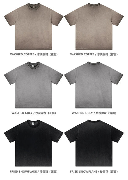 ZODF 2025 Summer Washed 275gsm Solid Cotton T-shirt For Men Unisex Oversized Short Sleeve T Shits Brand Tops HY0981