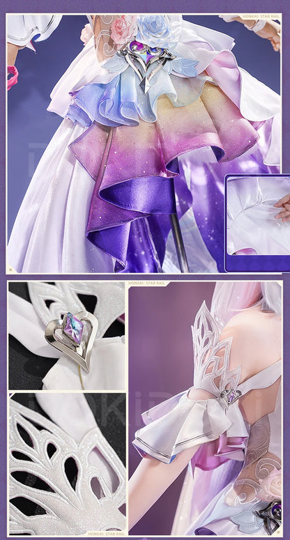 Cyrene Cosplay Costume Game Honkai: Star Rail【S-2XL】DokiDoki-SR HSR Cyrene Women Dress Veil SP Version Cosplay Plus Size