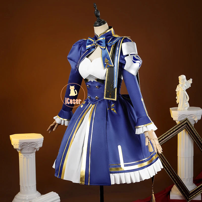 iCoser Honkai Star Rail Fate Saber Cosplay Costume Wig Dress Uniform Headwear Carnival Halloween Party Women Girls Props Gifts