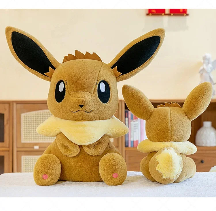 50/60/75CM Pokemon Eevee Plushies Cartoon Anime Kawaii Big Size Ornament Peluche Children Toy Stuffed Comfortable Soft Doll Gift