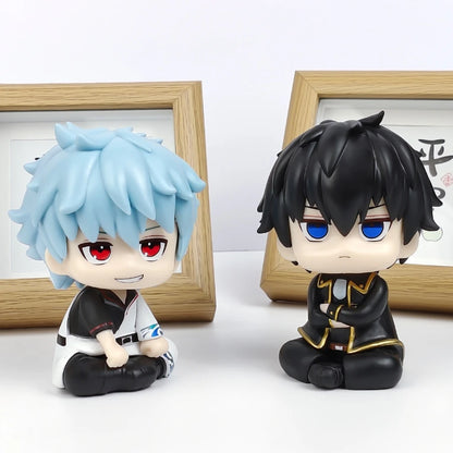 10cm Gintama Anime Figure Look Up Sakata Gintoki Action Figure Q Version Hijikata Toushirou Figurine PVC Collection Model Toys