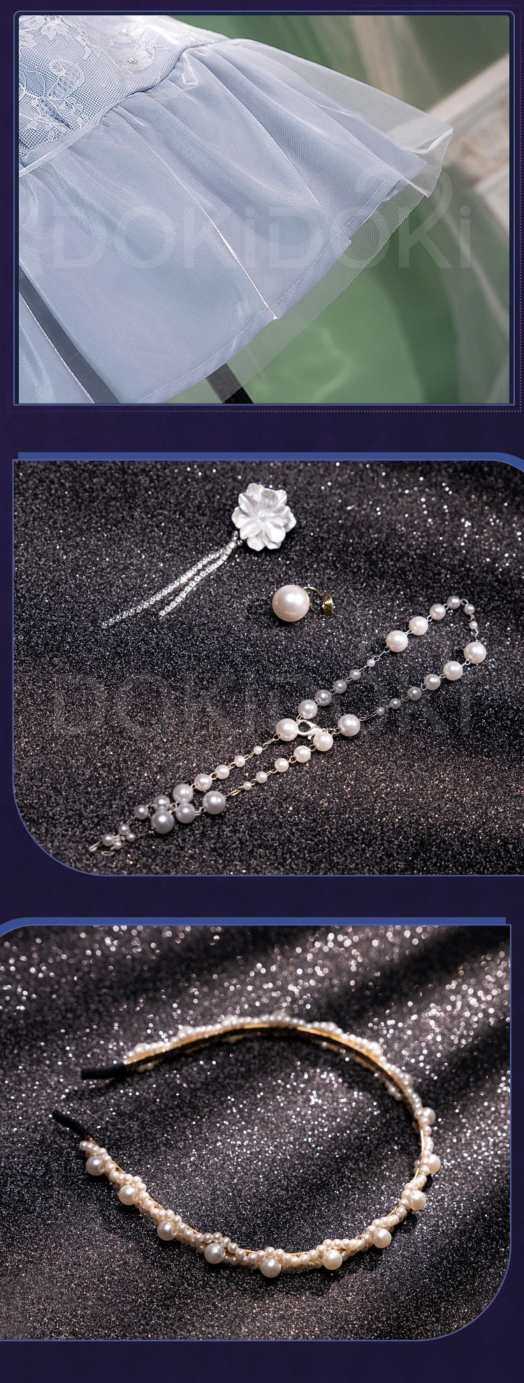 Midnight Bloom Hunter MC Cosplay Game Love and Deepspace DokiDoki-R Women Blue Dress Qinche Sylus Cosplay