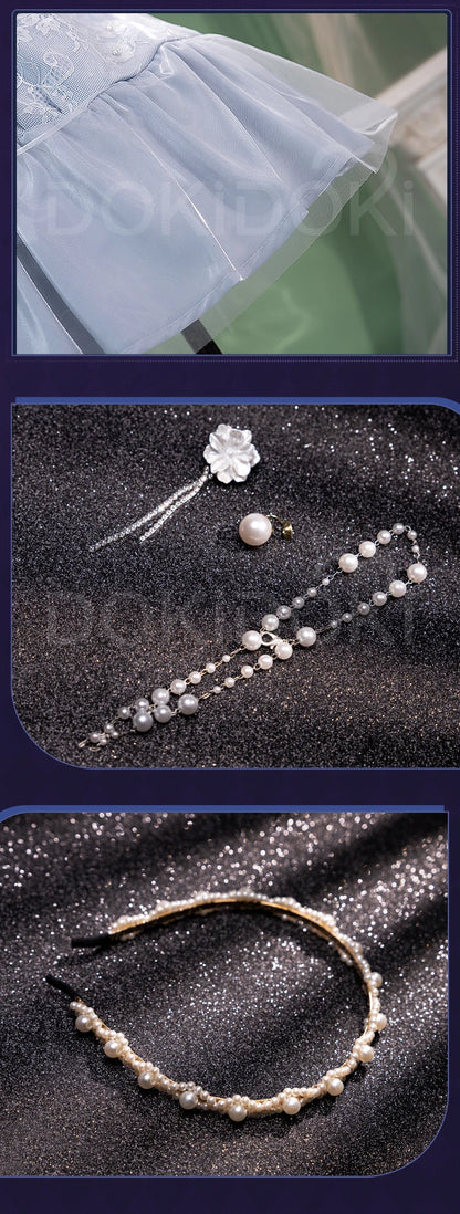 Midnight Bloom Hunter MC Cosplay Game Love and Deepspace DokiDoki-R Women Blue Dress Qinche Sylus Cosplay