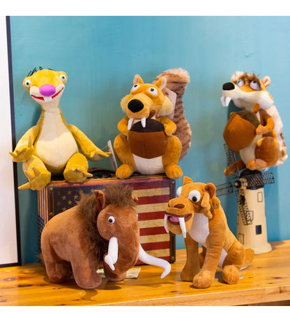 Disney Ice Age Sid Stuffed Toys Anime Cart Squirrel Scart Manny Diego Sloth Plush Doll Toy Room Decoration Kids Christmas Gift