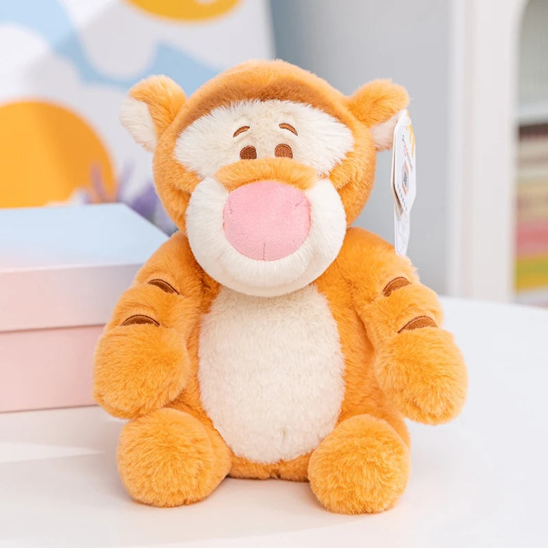 Disney Original Lovely Tigger Eeyore Plush Toy With Magnet Stuffed Shy Pooh Bear Piglet Doll Soft Anime Plushies Birthday Gifts