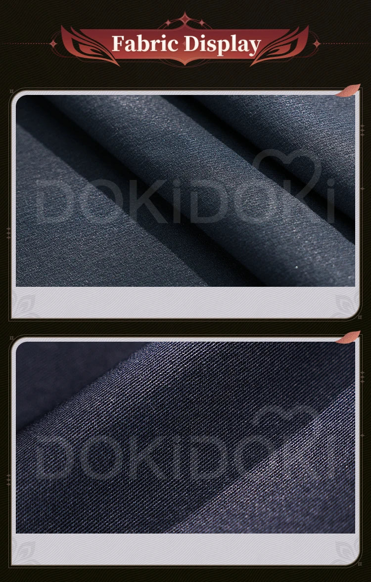 CHISA Cosplay Costume Game Wuthering Waves DokiDoki-SR Women Black JK Uniform Halloween CHISA Suit Coat Cosplay Wig